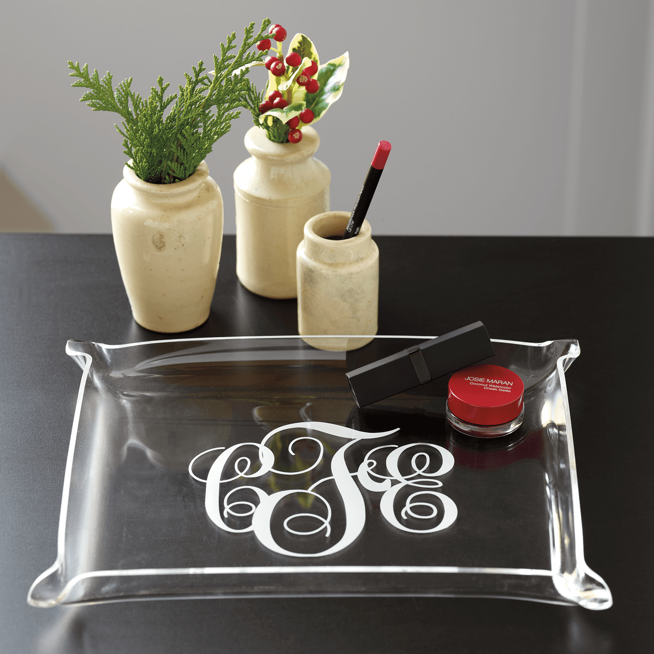 Monogrammed Acrylic Tray - Shop-orias