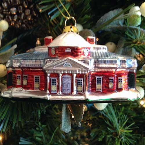 Monticello Blown Glass Ornament - Shop-orias