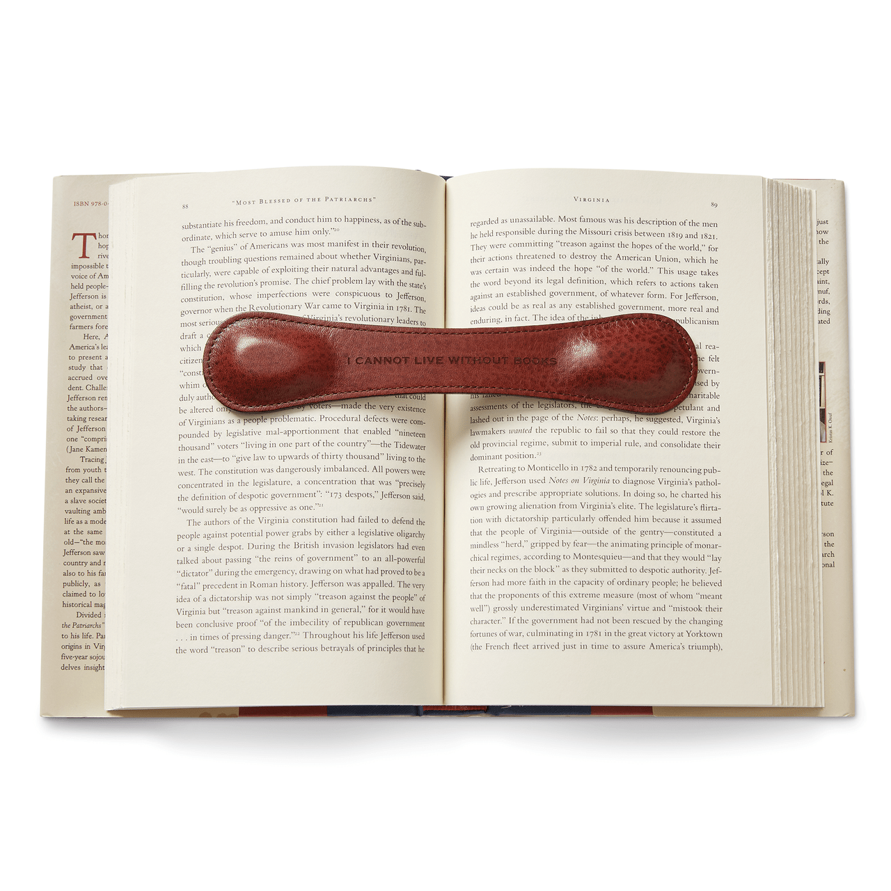 Monticello Book Quote Leather Book Weight - Shop-orias