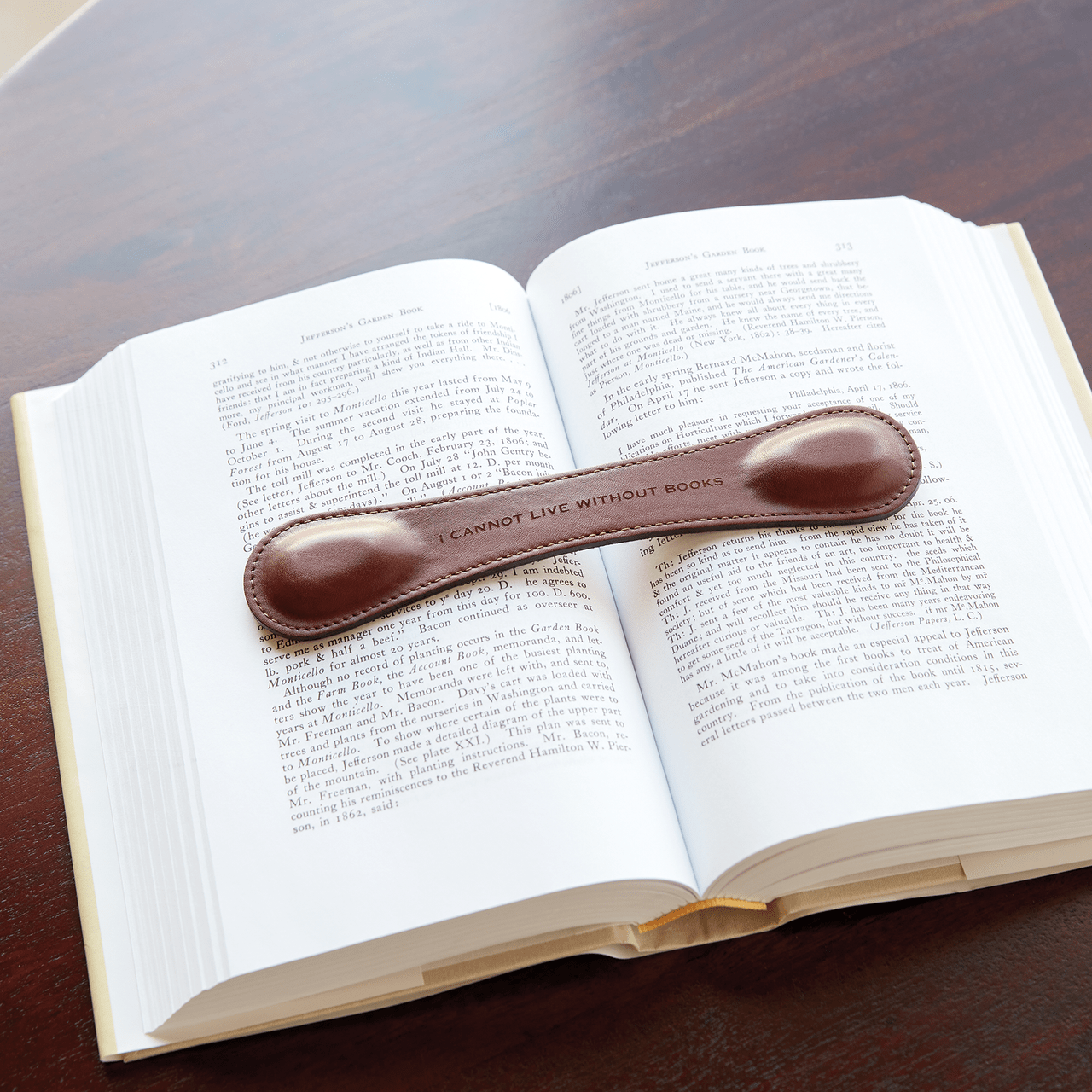 Monticello Book Quote Leather Book Weight - Shop-orias