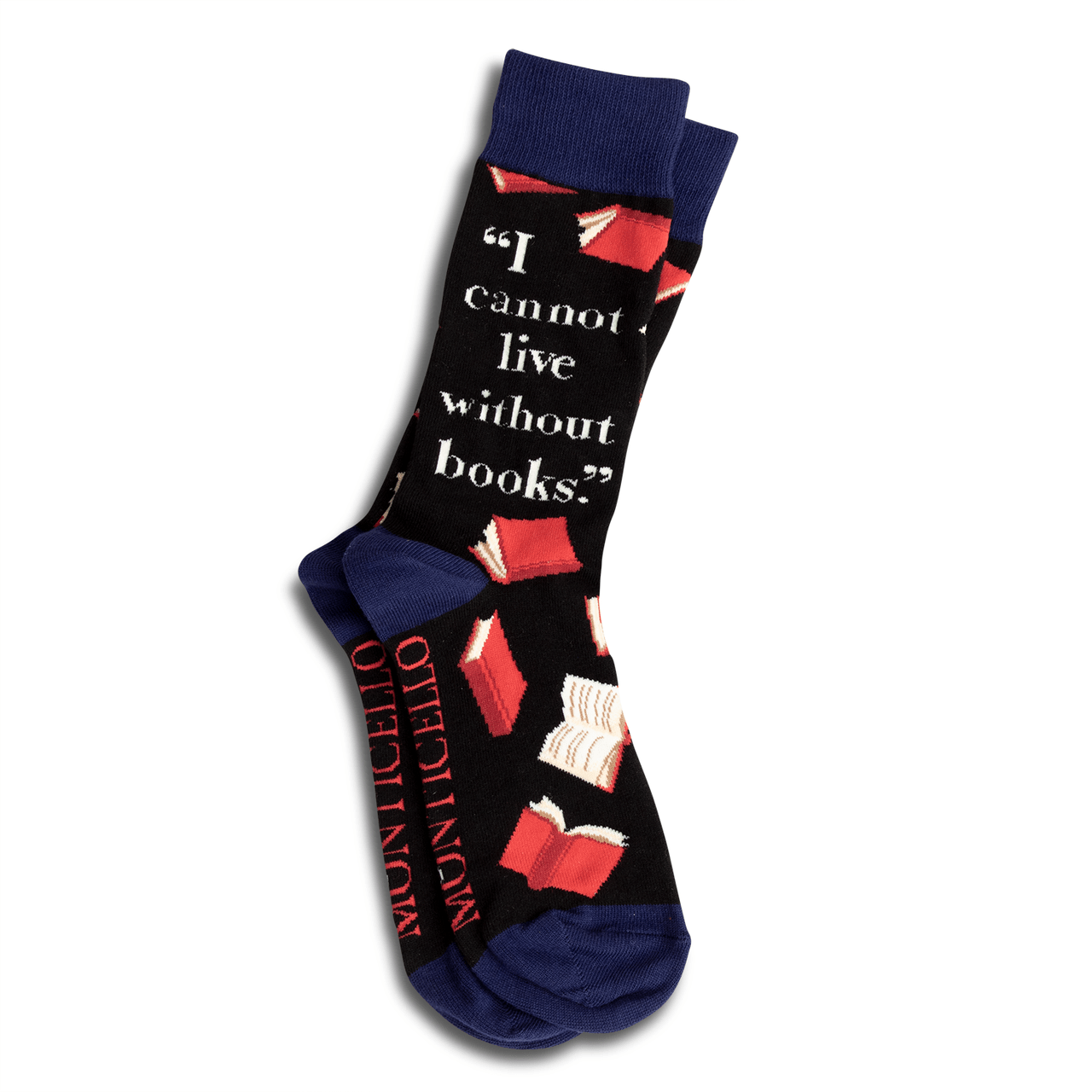 Monticello Book Quote Socks - Shop-orias