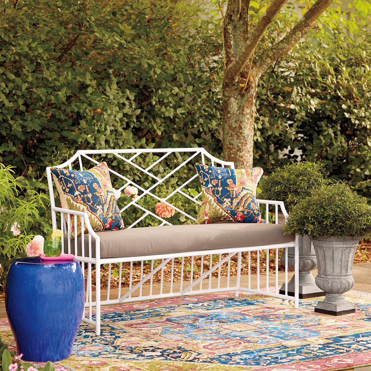 Monticello Chippendale Bench & Cushion - Shop-orias