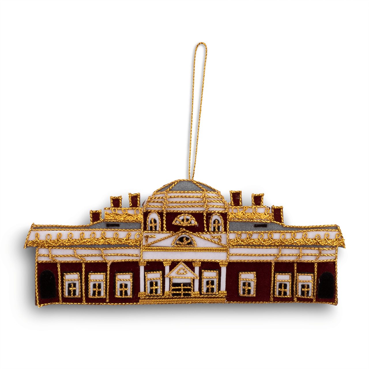 Monticello Embroidered Ornament - Shop-orias