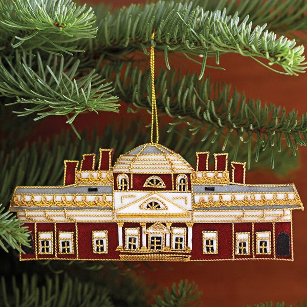 Monticello Embroidered Ornament - Shop-orias
