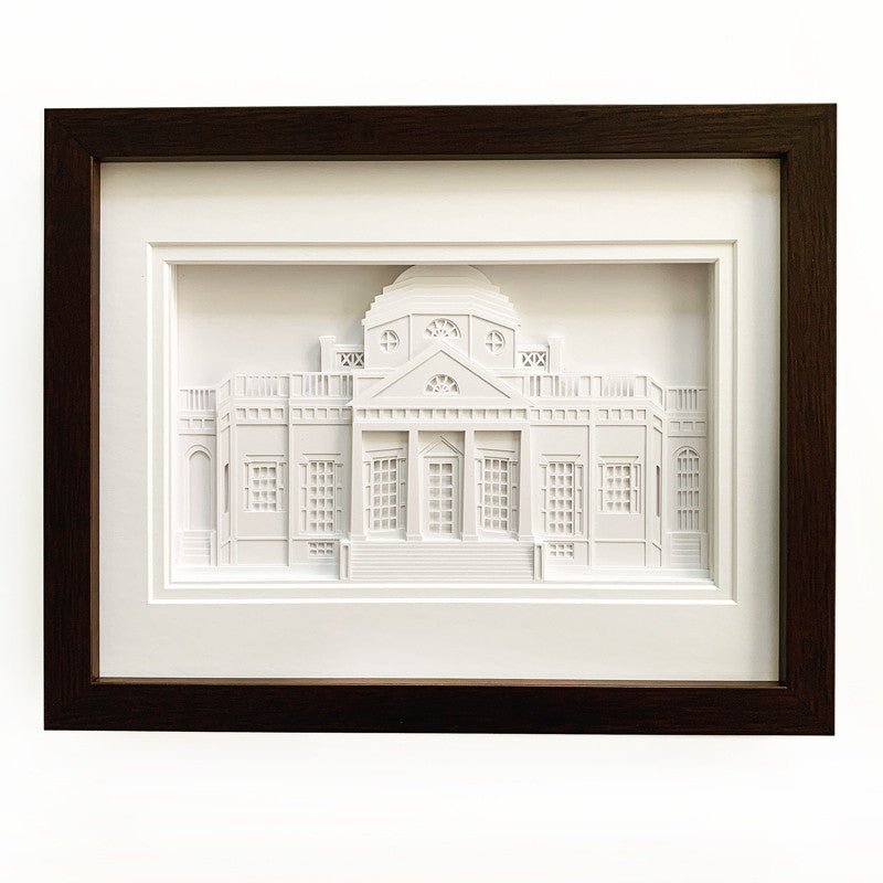 Monticello Framed Paper Sculpture - Shop-orias