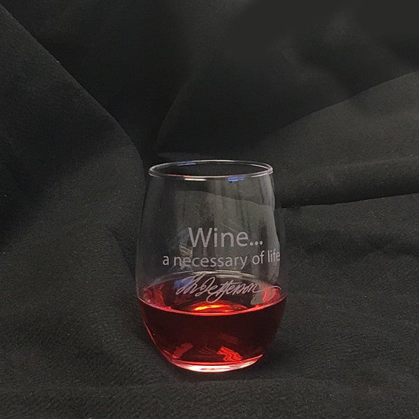Monticello "Necessary" Wine Glass - Shop-orias
