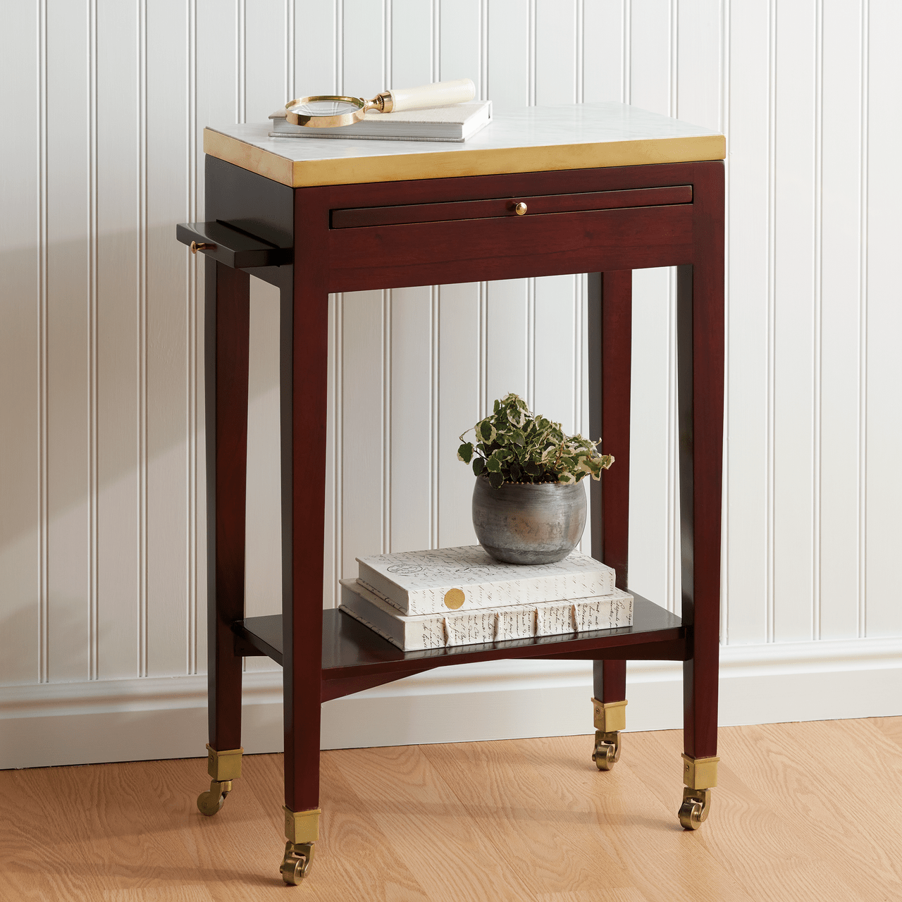 Monticello Parisian Marble Top Side Table - Shop-orias