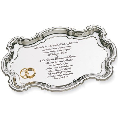 Polished Pewter Invitation Tray - Shop-orias