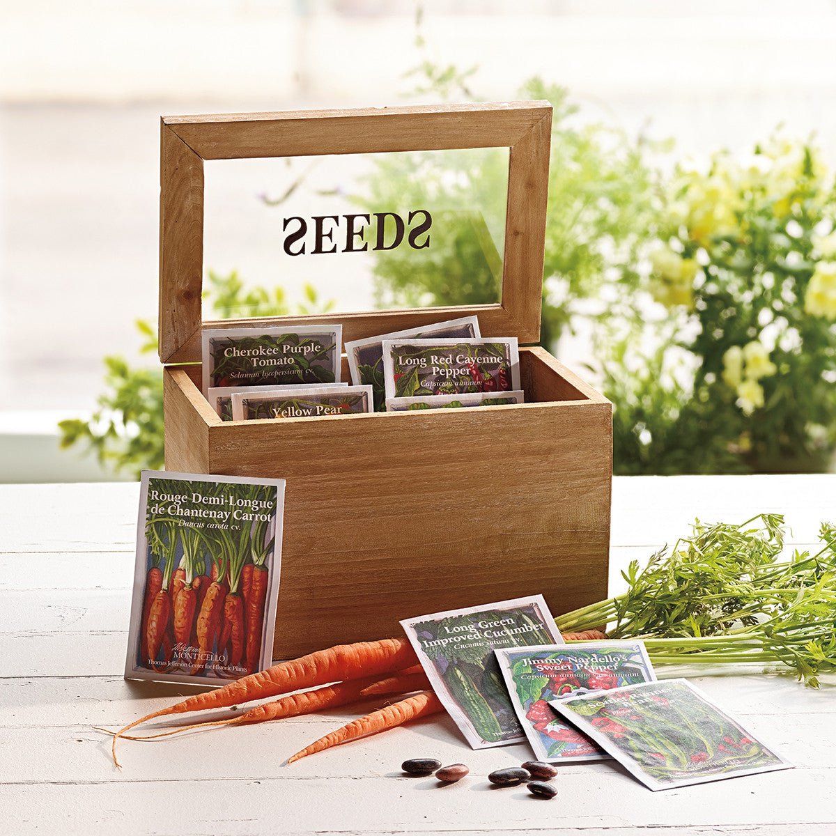 Seed Packet Box with Heirloom Vegetable Seeds - Shop-orias