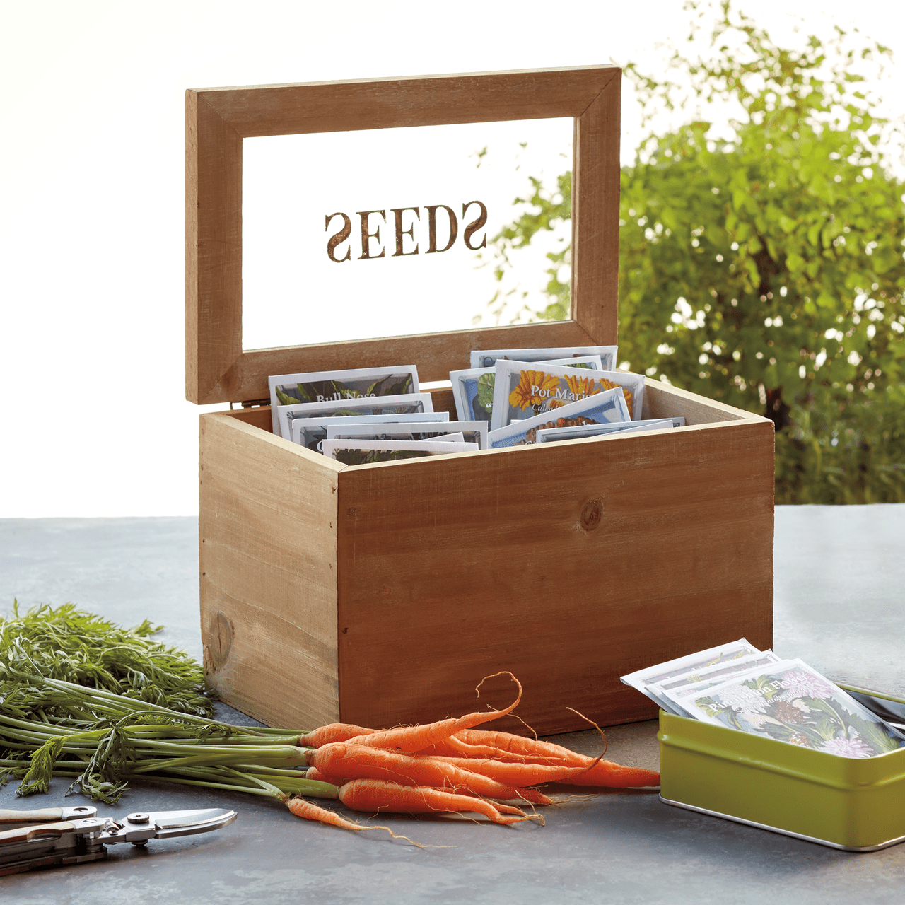 Seed Packet Box with Heirloom Vegetable Seeds - Shop-orias