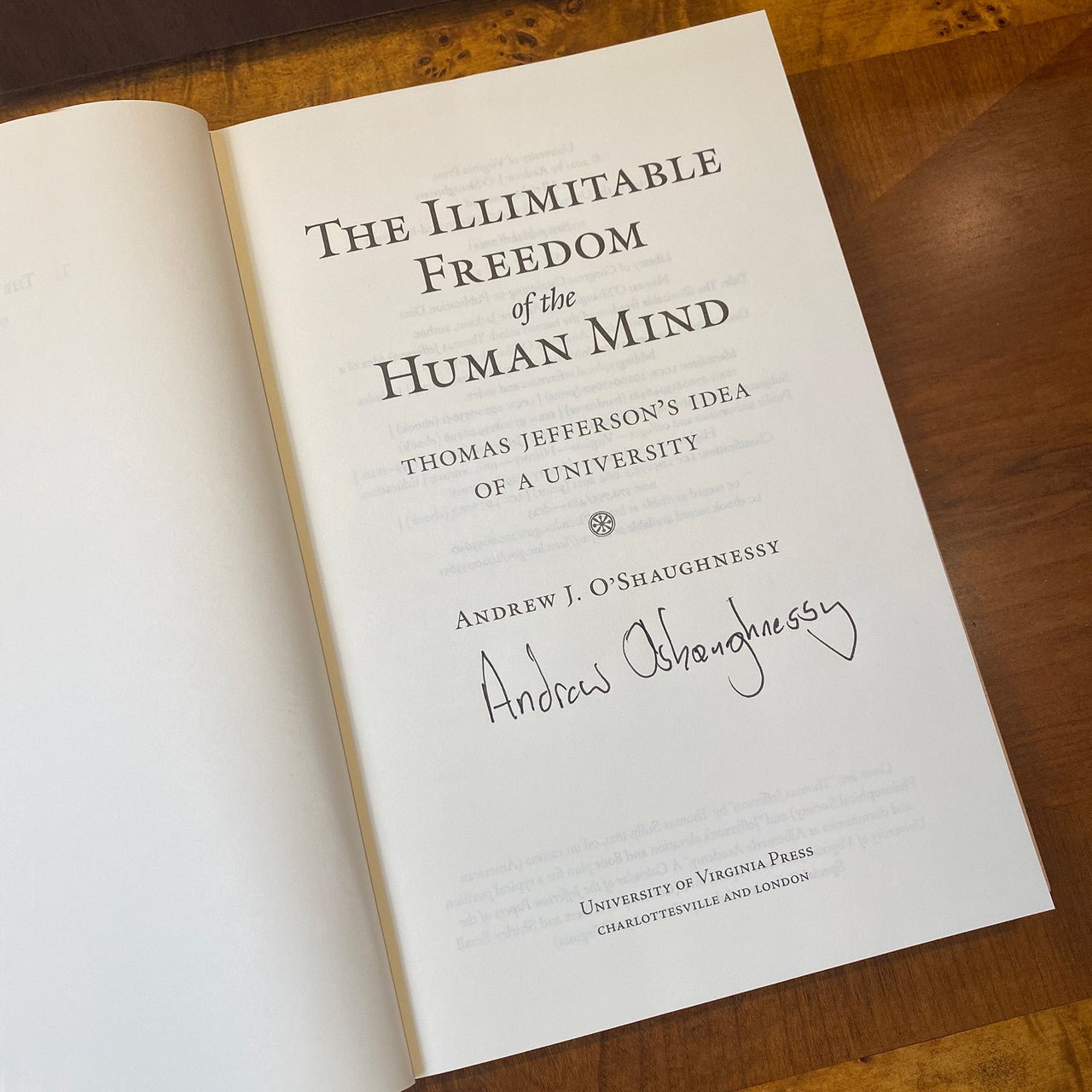 The Illimitable Freedom of the Human Mind Author Signed Book - Shop-orias