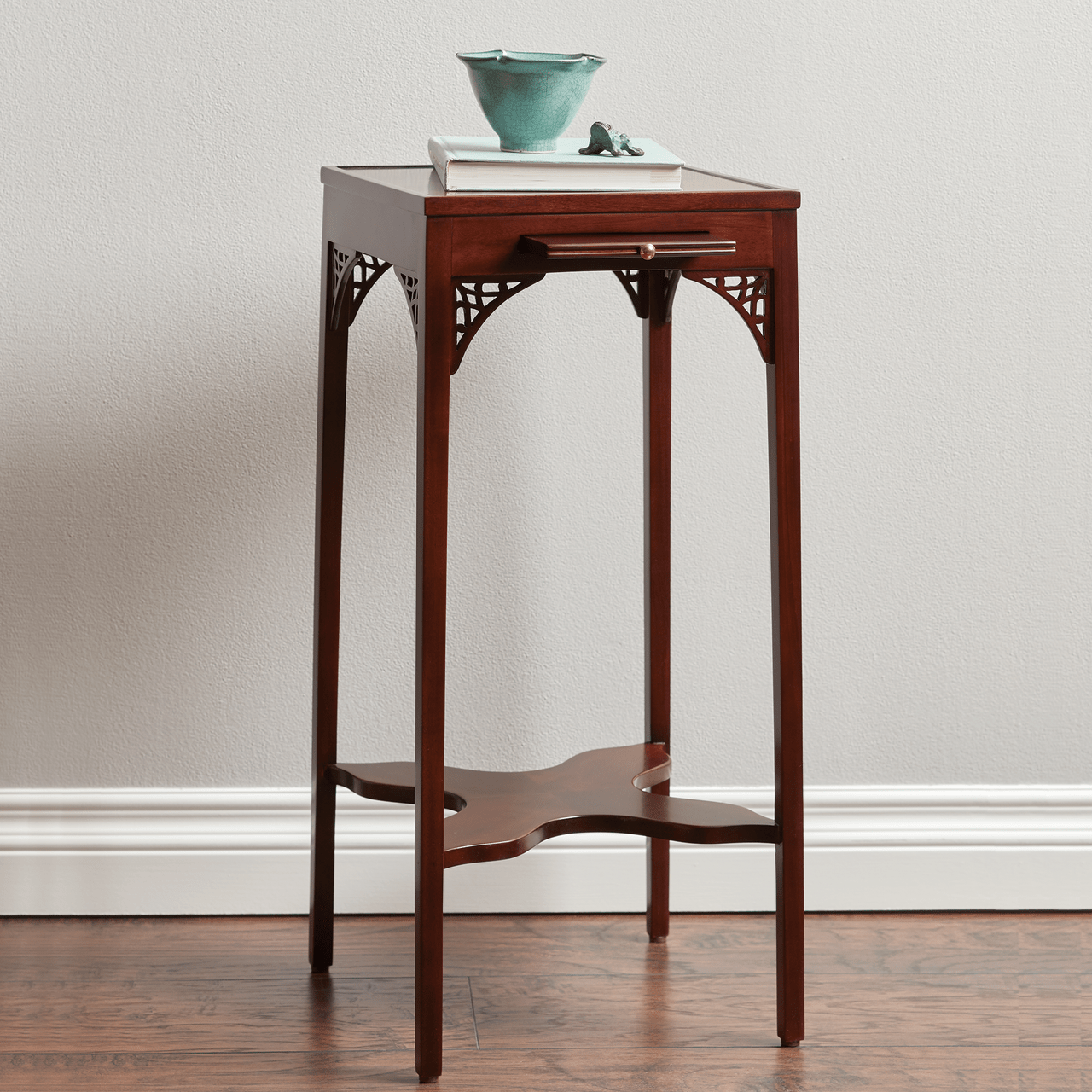Urn Stand Mahogany Side Table - Shop-orias