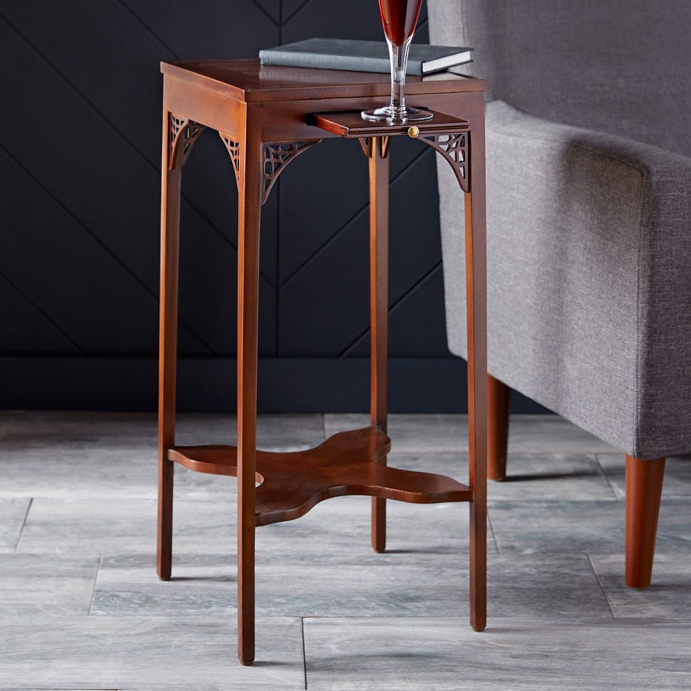 Urn Stand Mahogany Side Table - Shop-orias